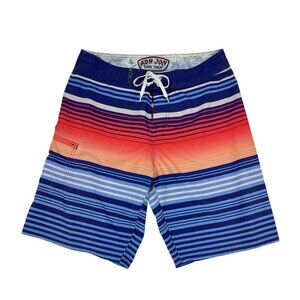 Ron Jon Surf Shop Mens Colorful Striped Swim Trunks Size 31